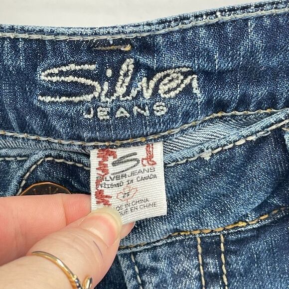 Silver Womens Tuesday Jeans Denim Stretch Straight Medium Wash Blue Size 29x31 - Picture 6 of 11